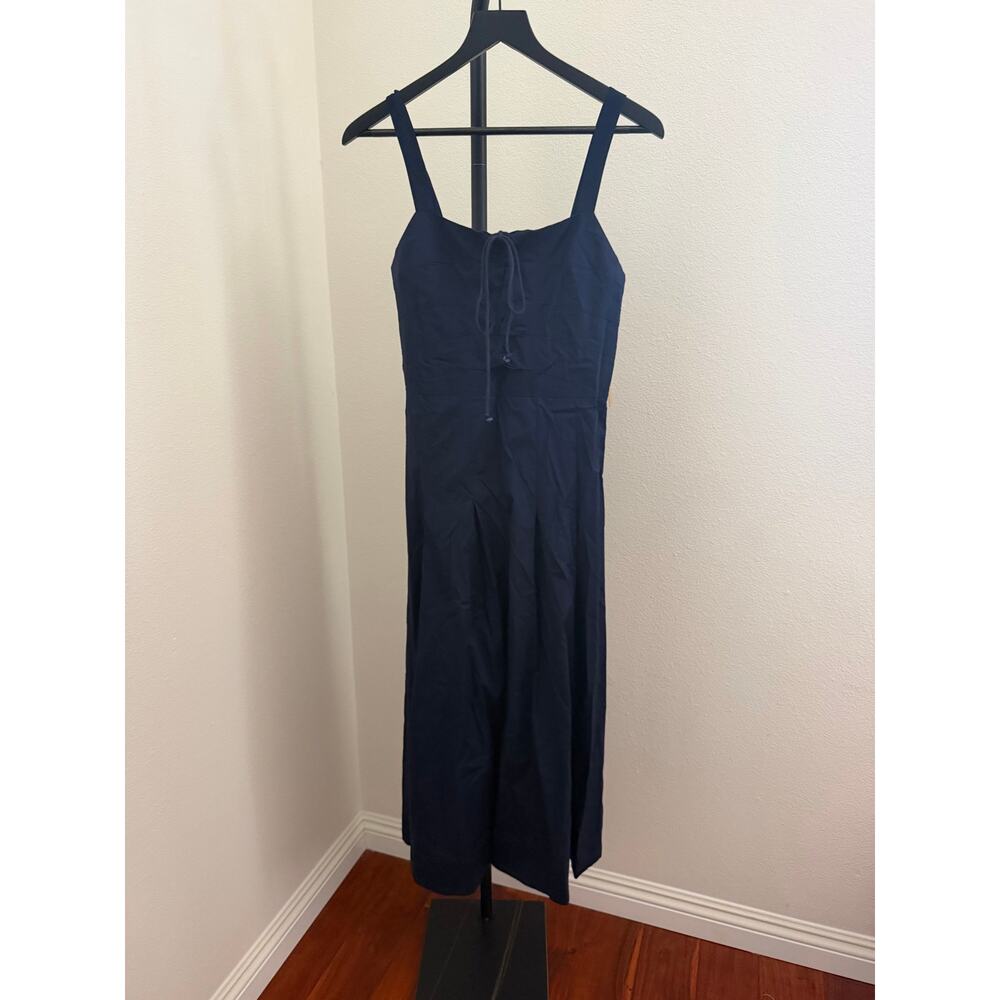 New O.P.T blue cotton maxi dress $222 sz 4 - Picture 2 of 4
